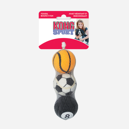 KONG Sportsballer, M, 3 baller i nett