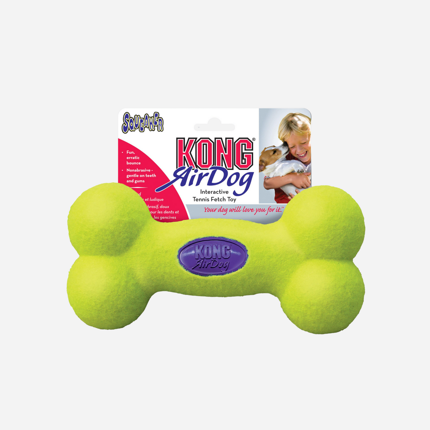 KONG AirDog Squeaker Bone tennisball