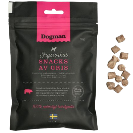 Dogman frysetørket snacks - Gris