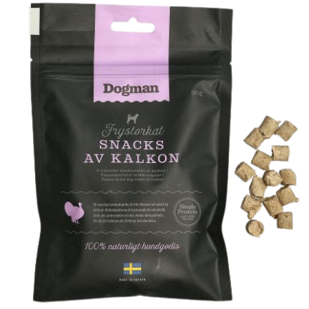 Dogman frysetørket snacks - kalkun